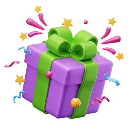 Caja de regalo sorpresa  3D Icon