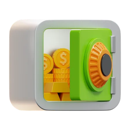 Caja fuerte de dinero  3D Icon