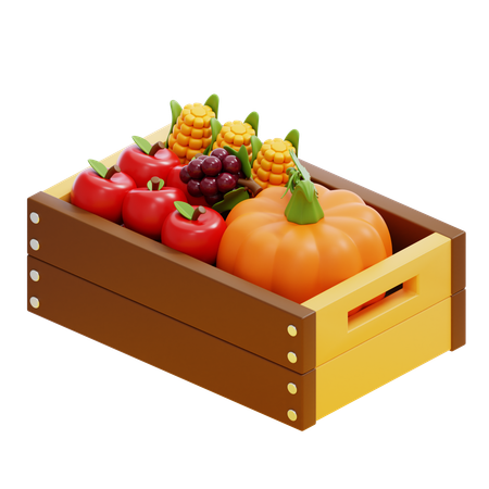 Caja de verduras  3D Icon