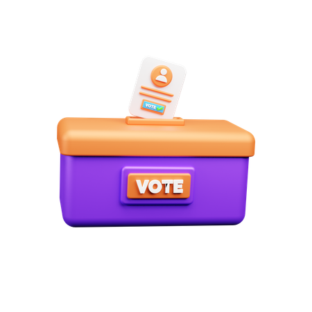 Caja de votación  3D Icon