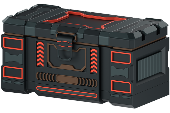 Caja del tesoro  3D Icon