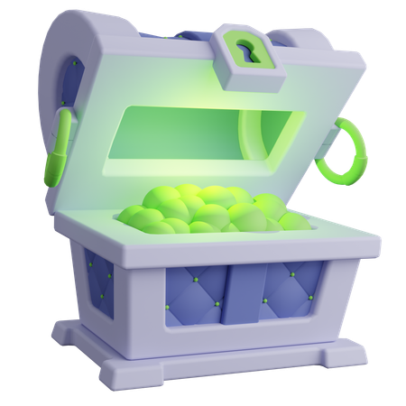 Caja del tesoro  3D Icon