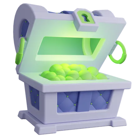 Caja del tesoro  3D Icon