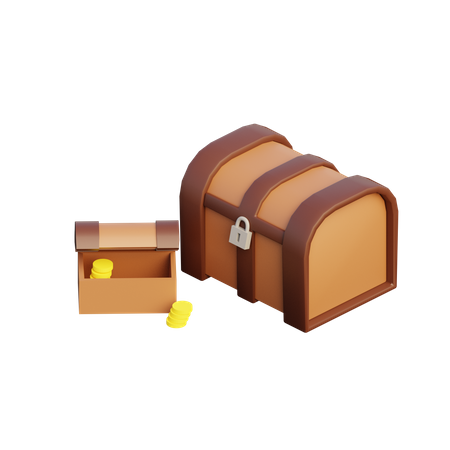 Caja del tesoro  3D Illustration