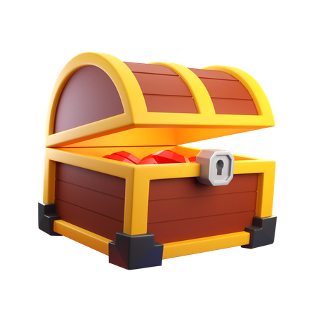 Caja del tesoro  3D Icon