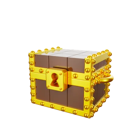 Caja del tesoro  3D Icon