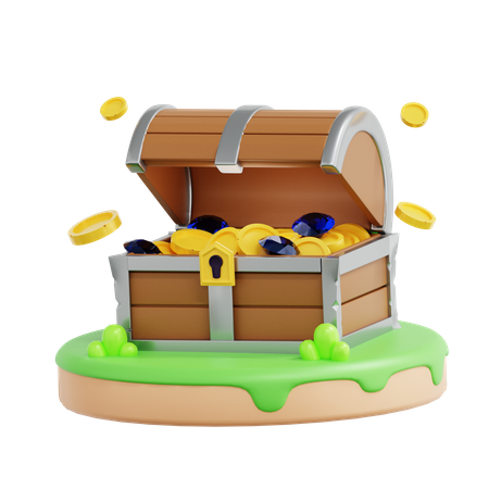 Caja del tesoro  3D Icon