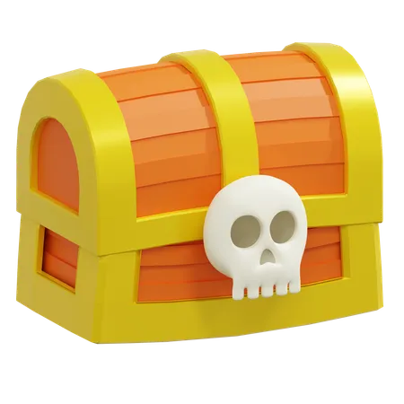 Caja del tesoro pirata  3D Icon