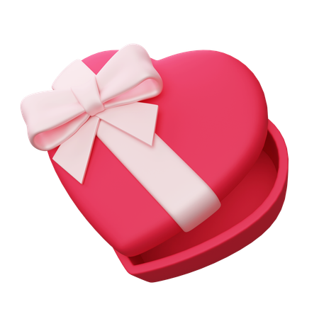 Caja con forma de corazón  3D Icon