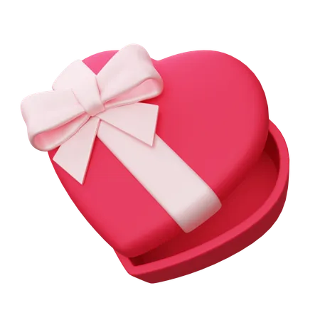 Caja con forma de corazón  3D Icon