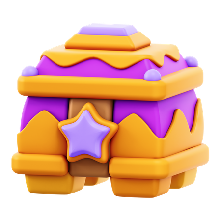 Caja estrella  3D Icon