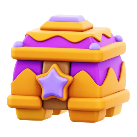 Caja estrella  3D Icon