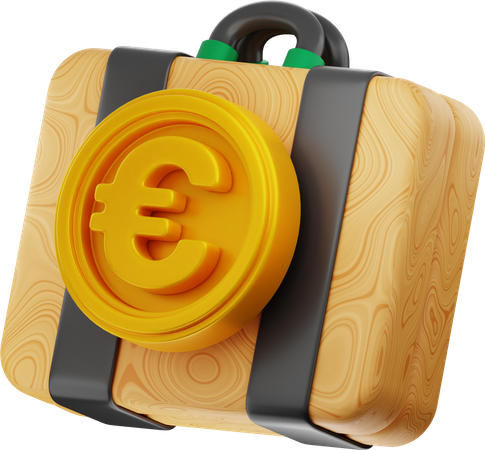 Caja del euro  3D Icon