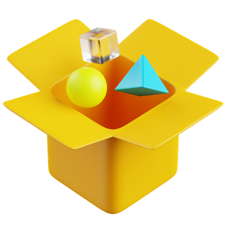 Caja de forma  3D Icon