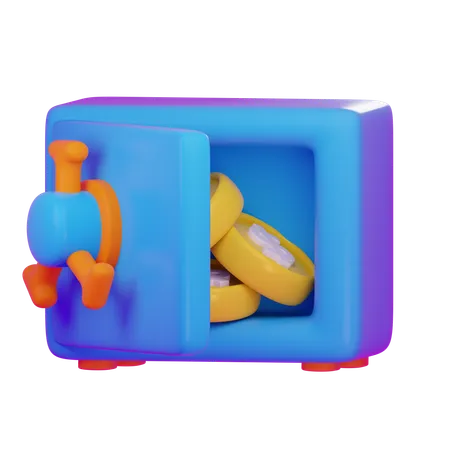 Caja fuerte  3D Icon