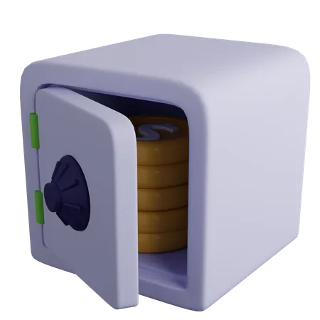 Abrir caja fuerte  3D Icon