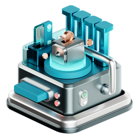 Caja de seguridad con inteligencia artificial  3D Icon