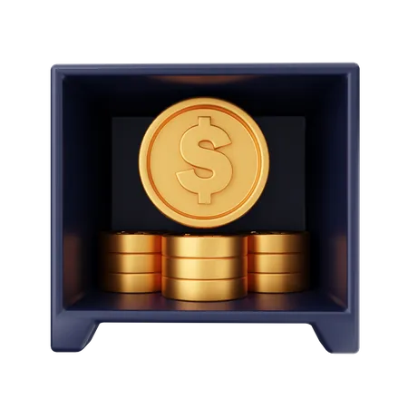 Caja fuerte del dólar  3D Icon