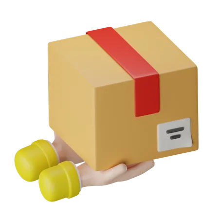 Caja mano sosteniendo  3D Icon