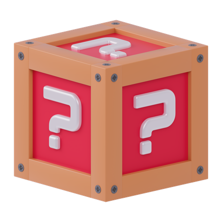 Caja misteriosa de madera  3D Icon