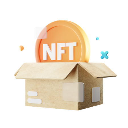 Caja nft  3D Icon