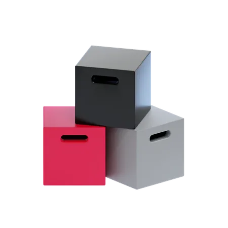 Caja pliométrica  3D Icon