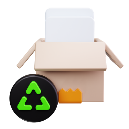 Caja reciclable  3D Icon