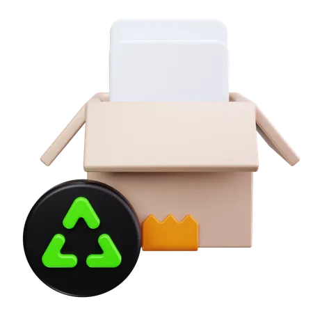 Caja reciclable  3D Icon