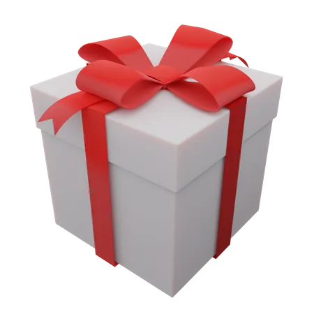 Caja de regalo blanca  3D Icon