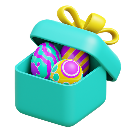 Caja de regalo de huevos de pascua  3D Icon