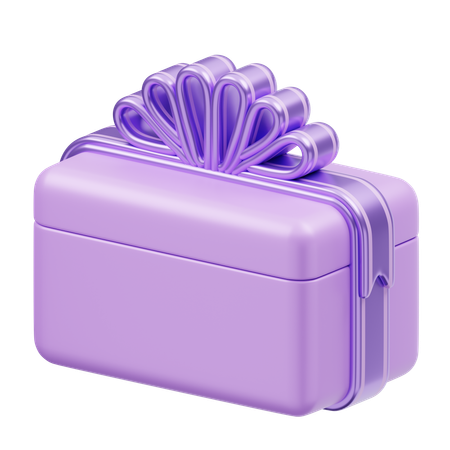 Caja De Regalo Navidad Púrpura  3D Icon