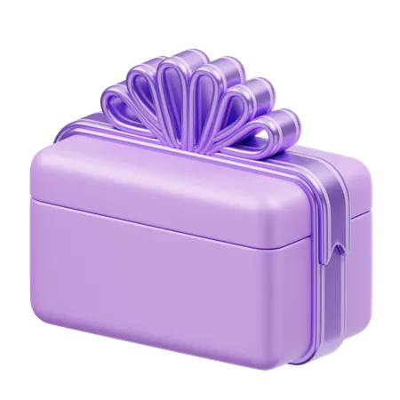 Caja De Regalo Navidad Púrpura  3D Icon