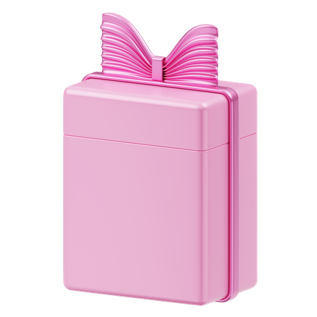 Caja de regalo Navidad rosa  3D Icon