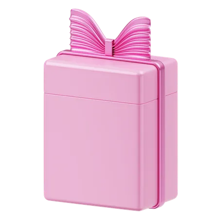 Caja de regalo Navidad rosa  3D Icon