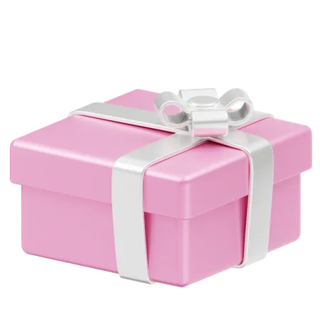 Caja de regalo Navidad rosa  3D Icon