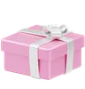 Caja de regalo Navidad rosa