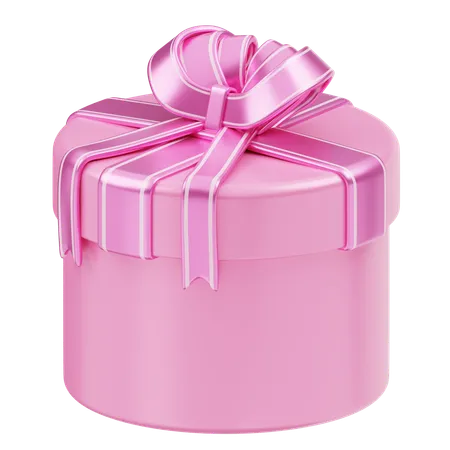 Caja de regalo Navidad rosa  3D Icon