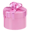 Caja de regalo Navidad rosa