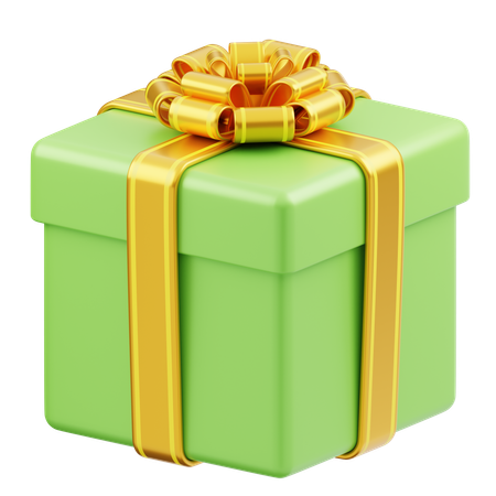 Caja De Regalo Navidad Verde  3D Icon