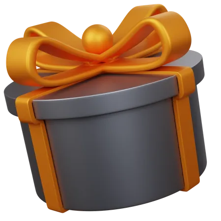 Caja de regalo plateada flotante  3D Icon