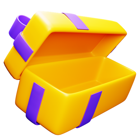 Rectángulo de caja de regalo  3D Icon