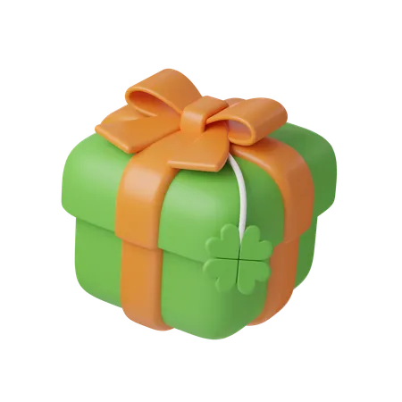 Caja de regalo de san patricio  3D Icon