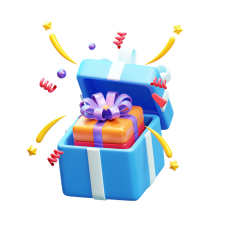 Caja de regalo sorpresa  3D Icon