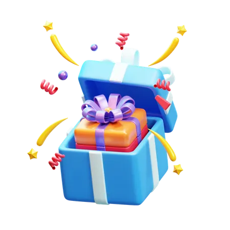 Caja de regalo sorpresa  3D Icon