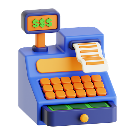 Caja registradora  3D Icon