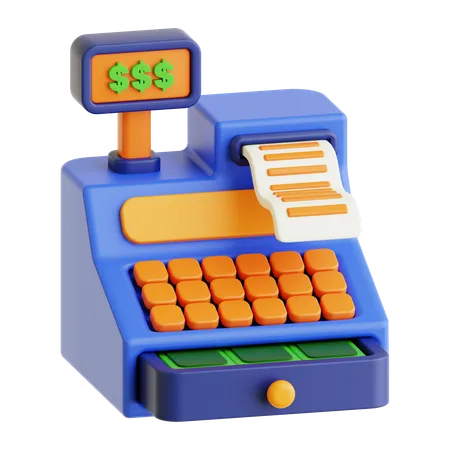 Caja registradora  3D Icon