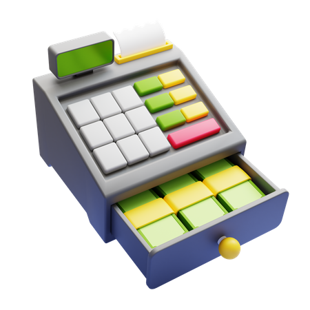 Caja registradora  3D Icon