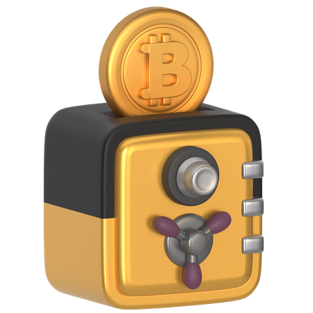 Caja fuerte bitcoin  3D Icon