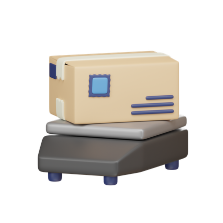 Caja en la báscula  3D Icon