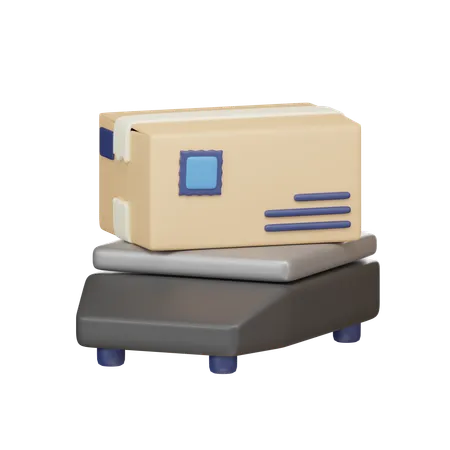 Caja en la báscula  3D Icon